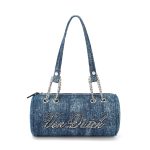 Long Barrel Blue Denim Rhinestone