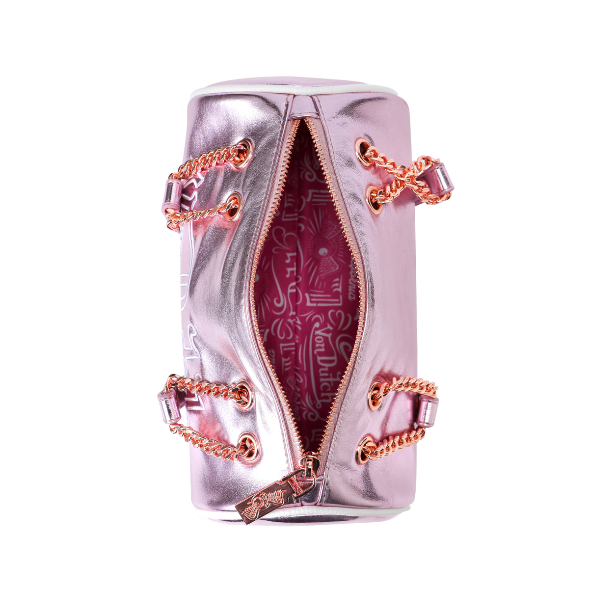 Barrel Bag -Pink Metallic