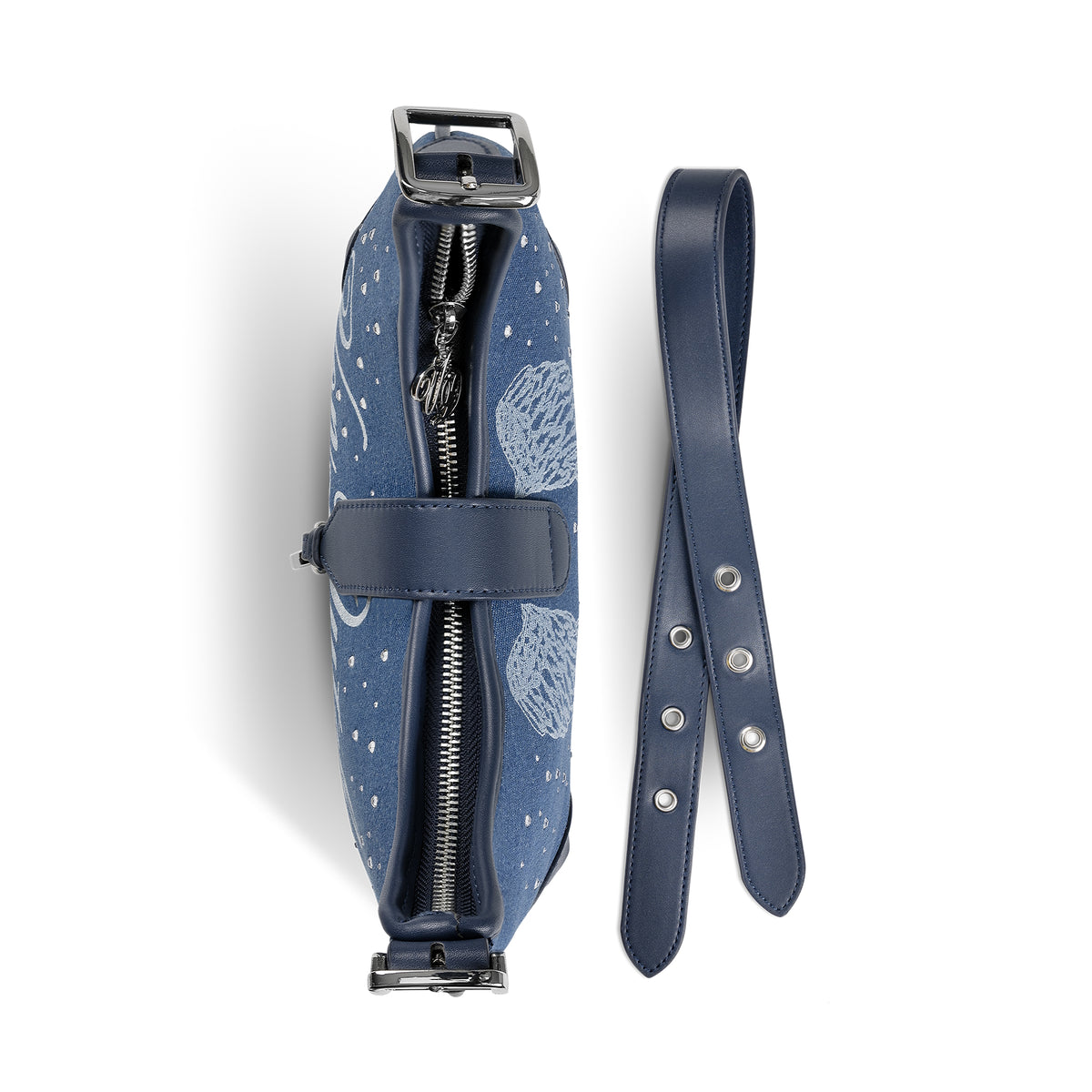 BELLA SHOULDER BAG -DENIM RHINESTONE
