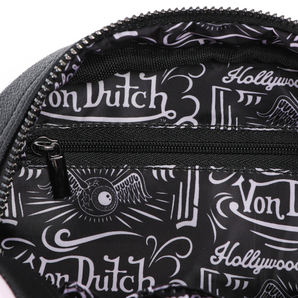 Black & Pink Two-Tone Bowling Bag