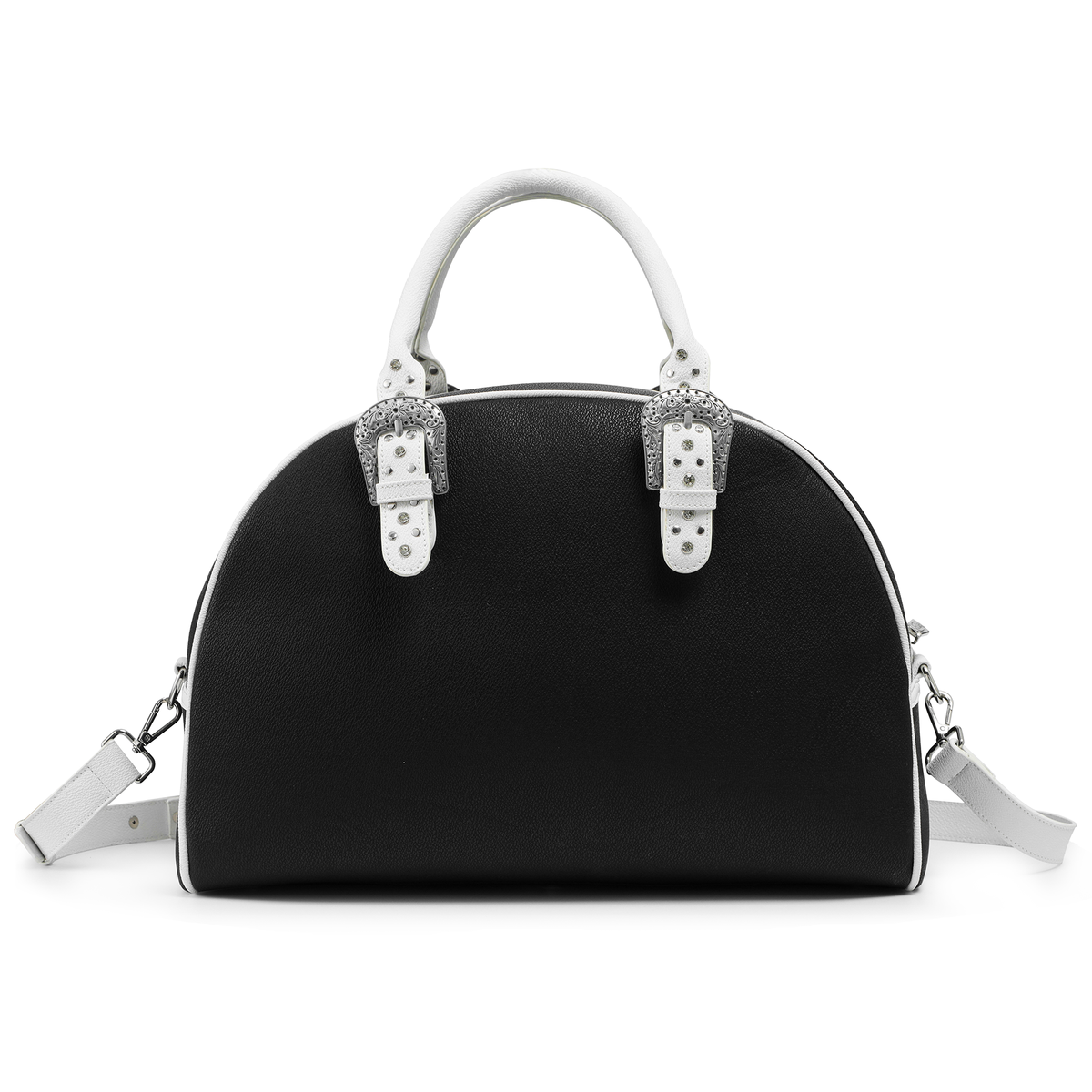 Classic Black & White Duffle Bowling Bag