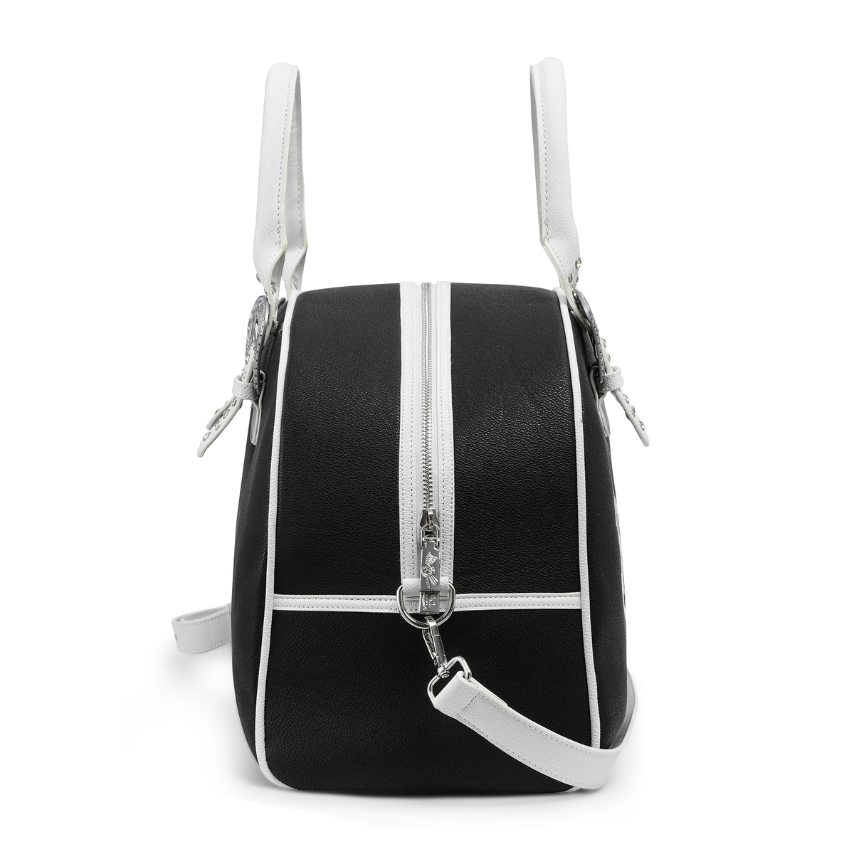 Classic Black & White Duffle Bowling Bag