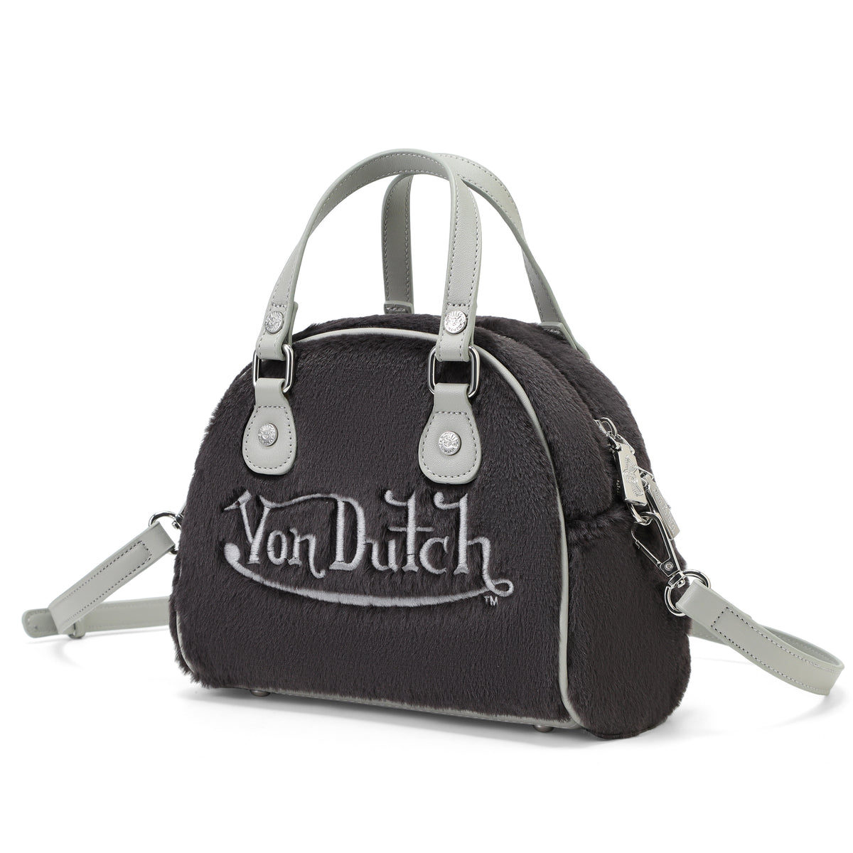 Black Furry Bowling Bag