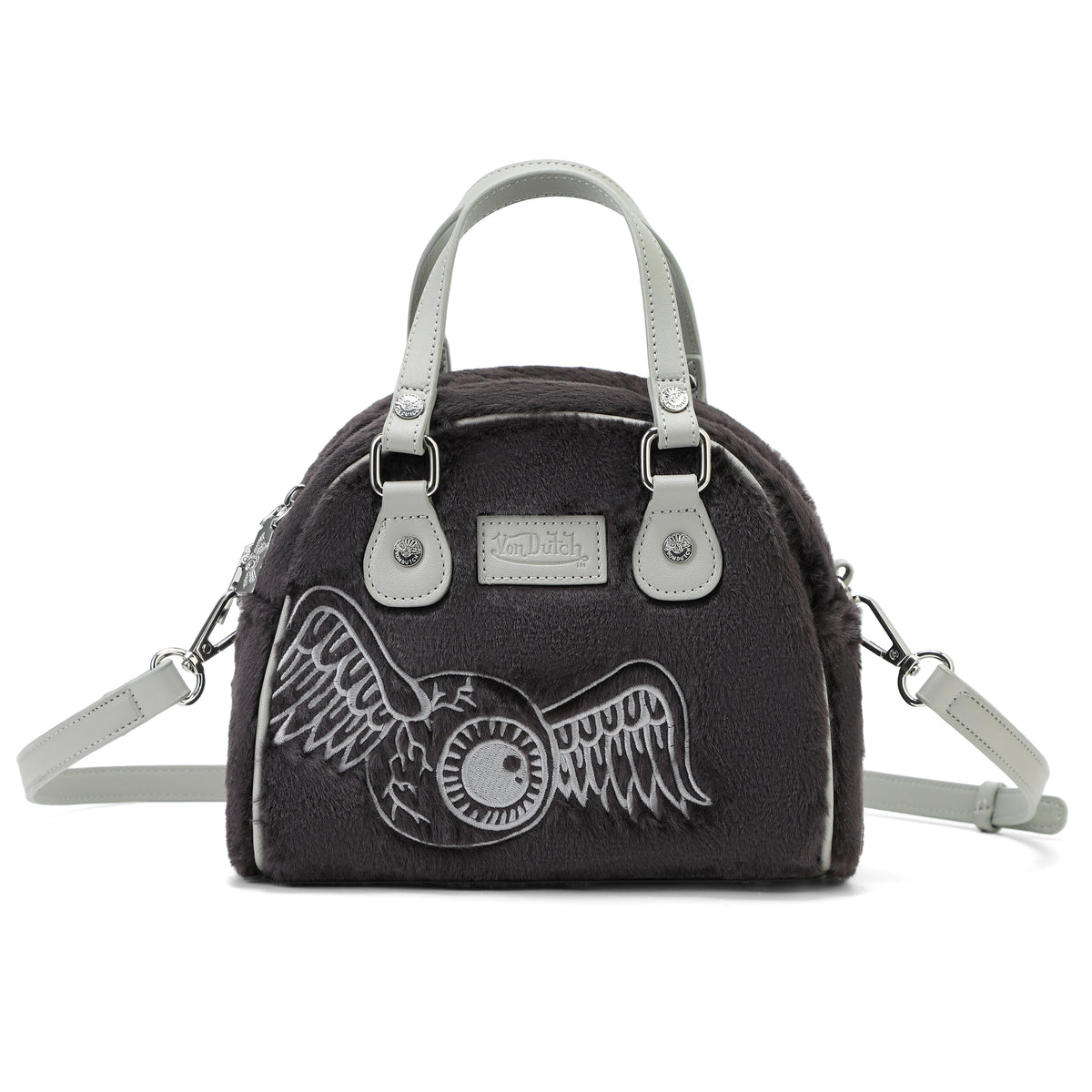 Black Furry Bowling Bag