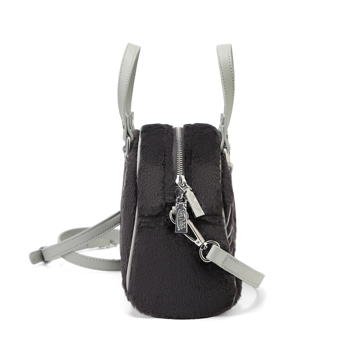 Black Furry Bowling Bag