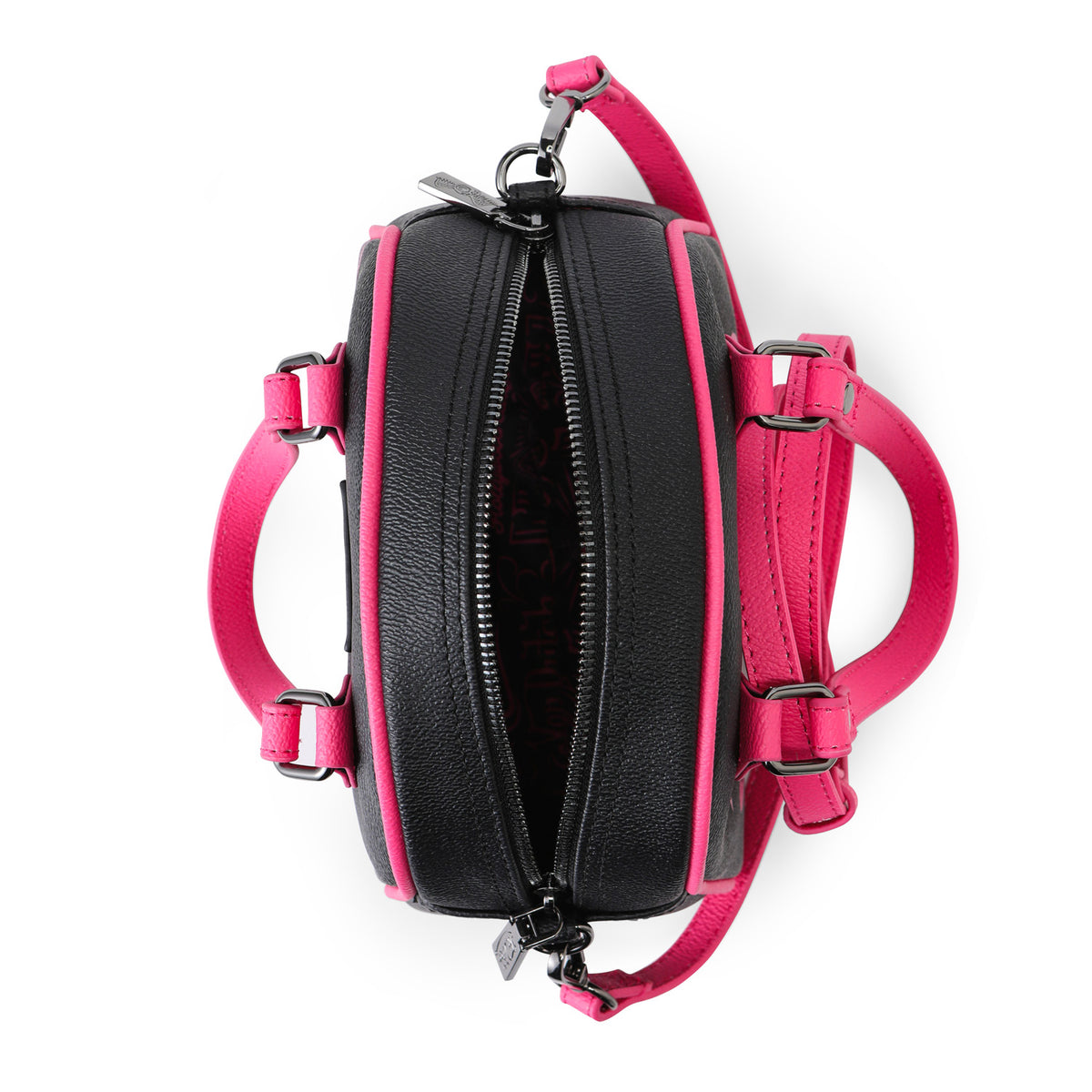 Black & Hot Pink Two-Tone Bowling Bag