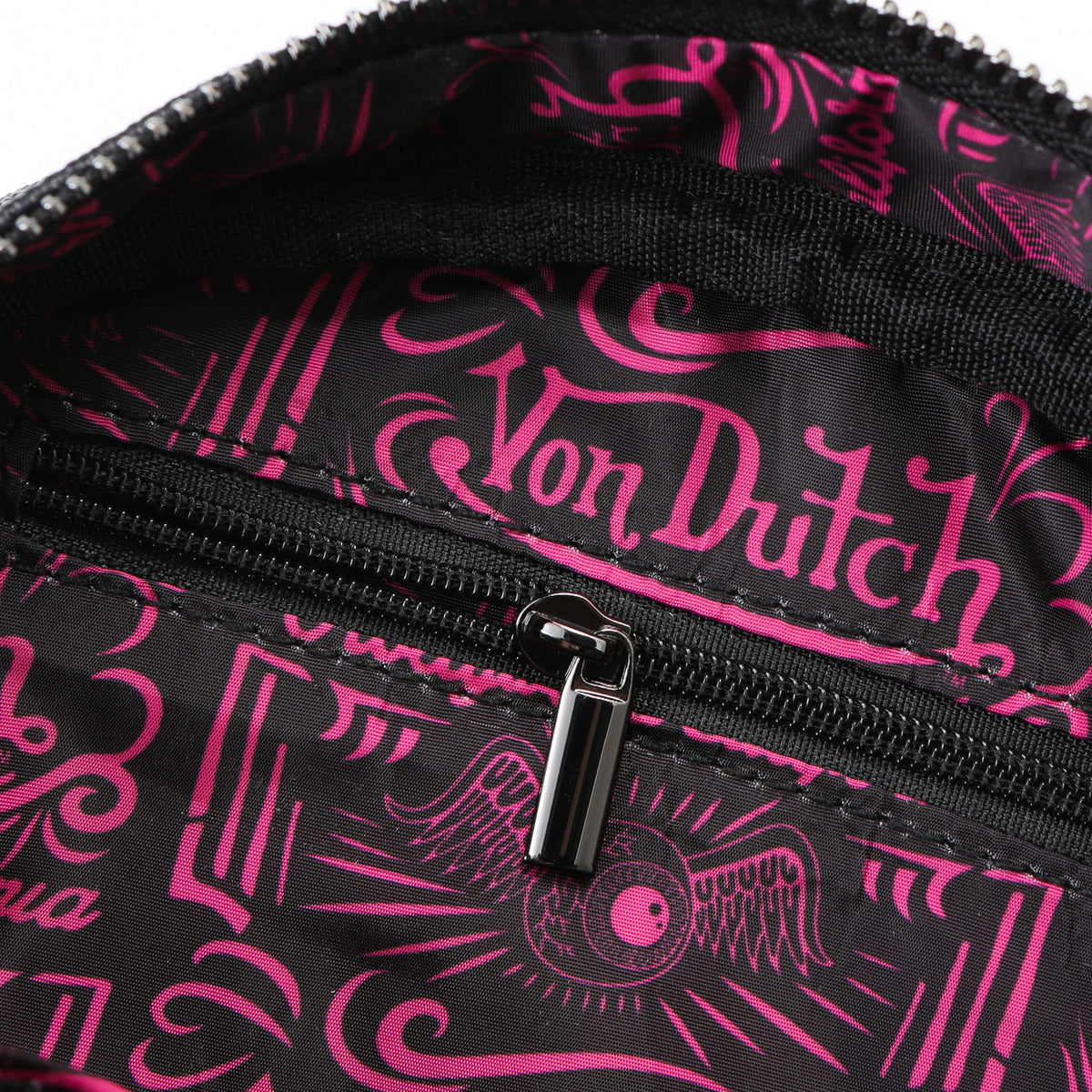 Black & Hot Pink Two-Tone Bowling Bag