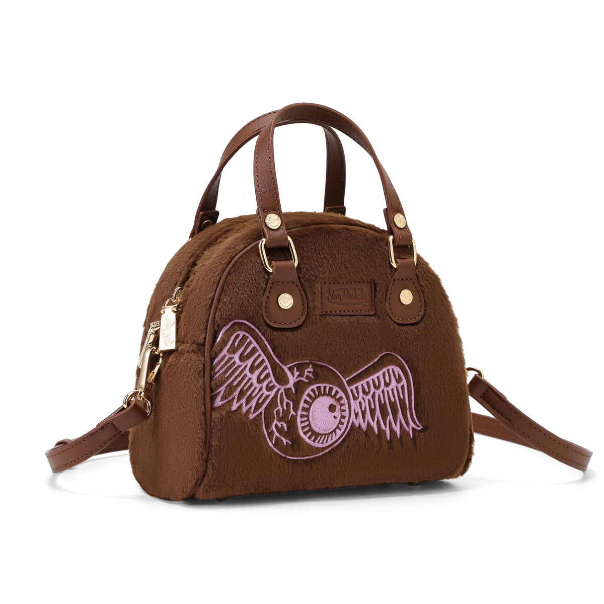 Brown Furry Bowling Bag
