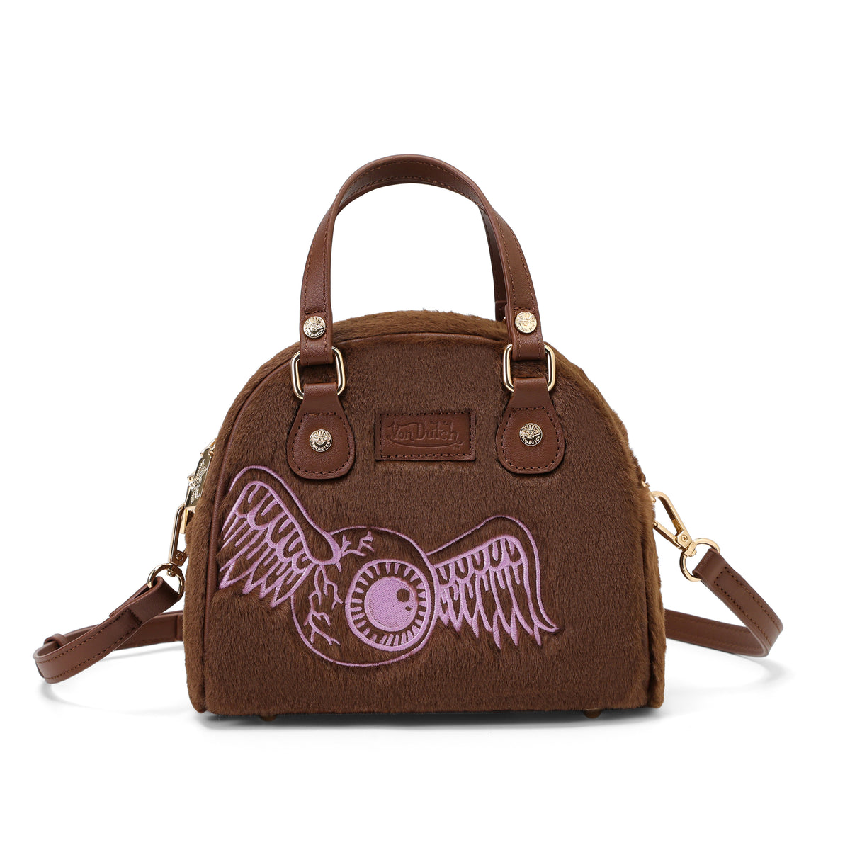 Brown Furry Bowling Bag