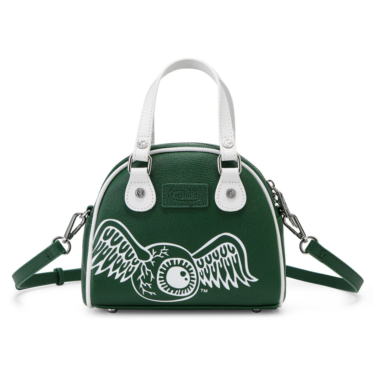 Forest Green & White Two-Tone Bowling Bag