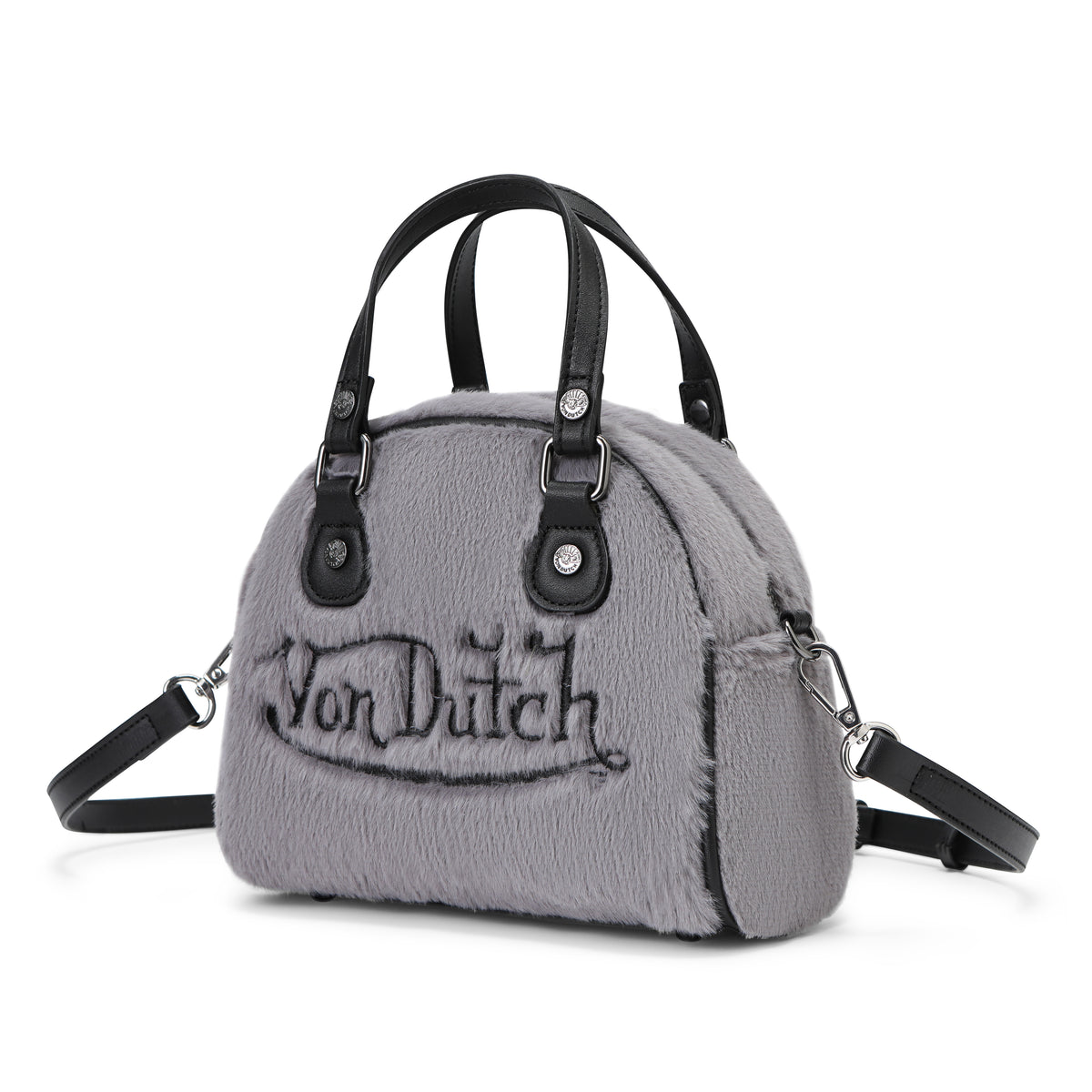 Grey Furry Bowling Bag