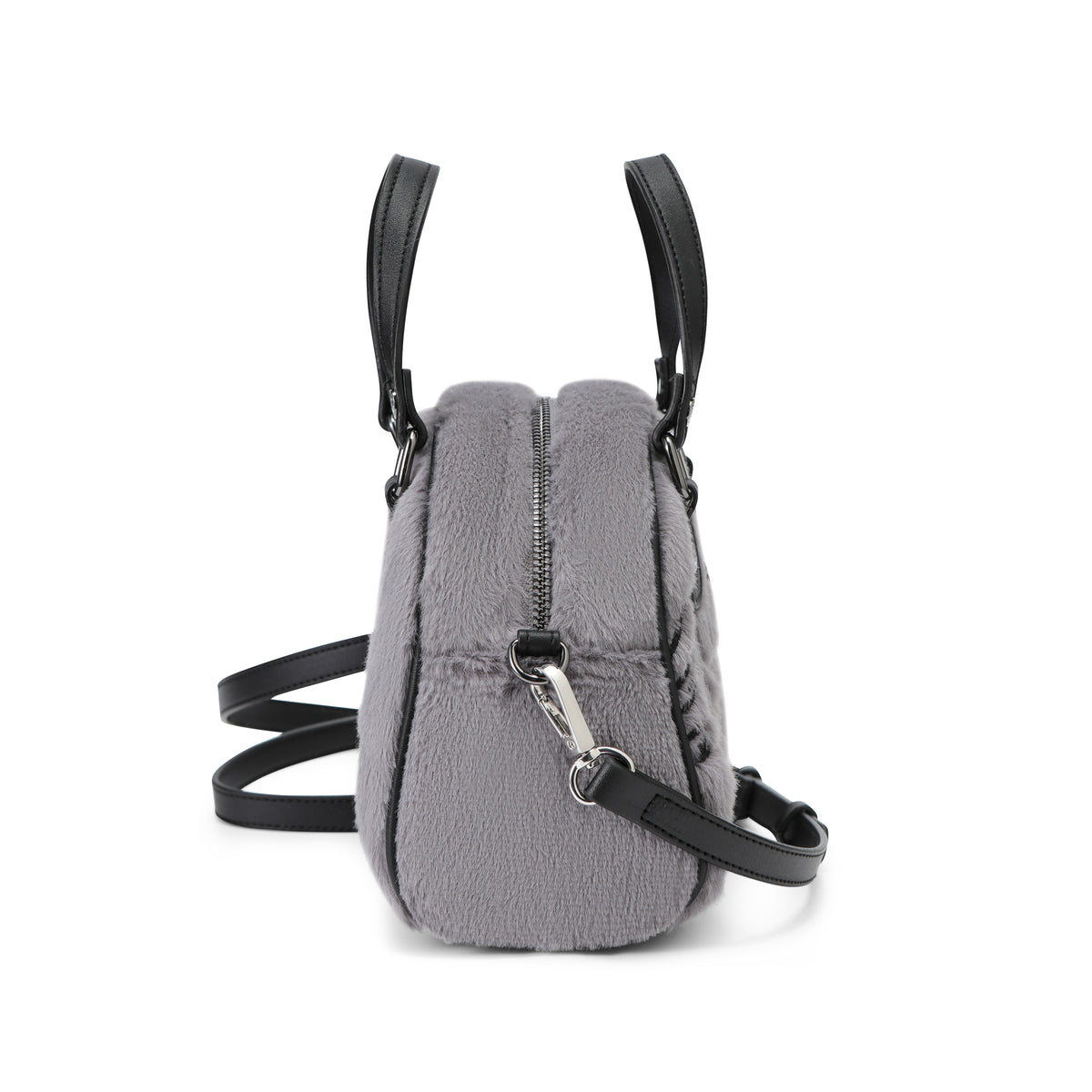 Grey Furry Bowling Bag