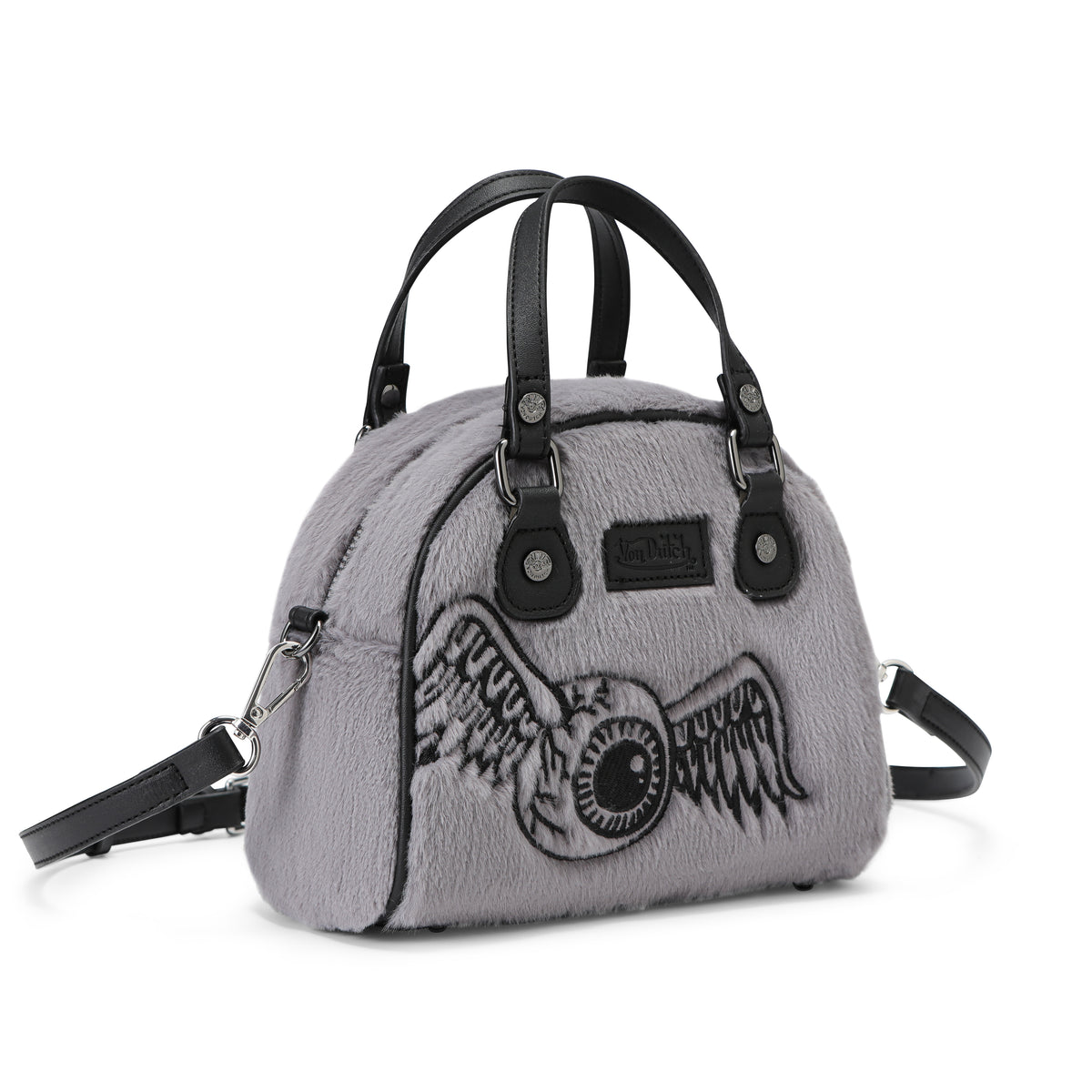 Grey Furry Bowling Bag