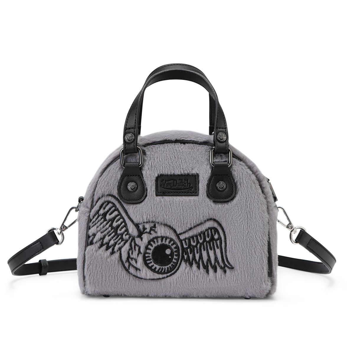 Grey Furry Bowling Bag