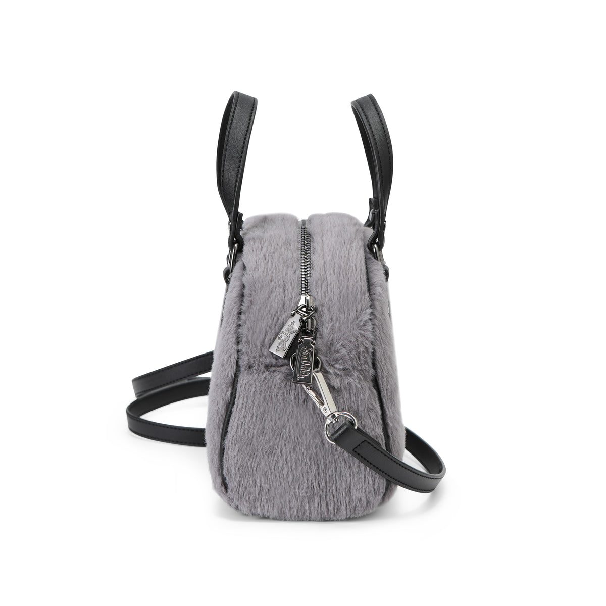 Grey Furry Bowling Bag