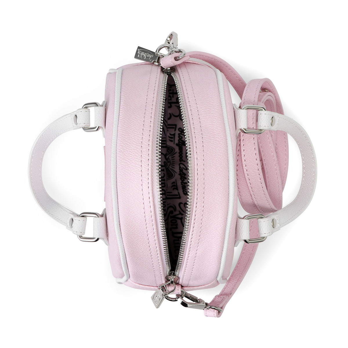 Light Pink & White Two-Tone Bowling Bag