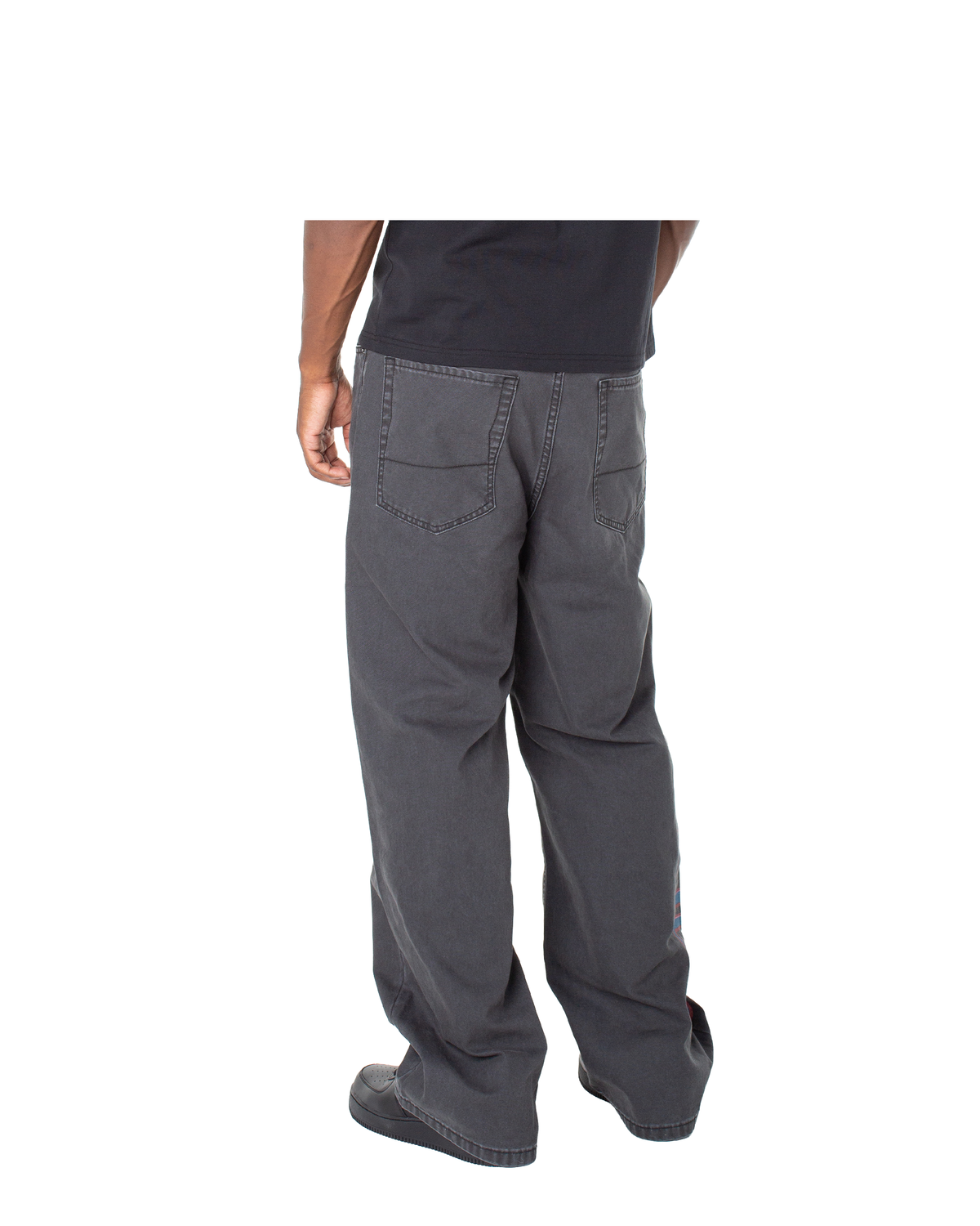 Men's Baggy Contrast Graphic Patch Straight Reaper Pant