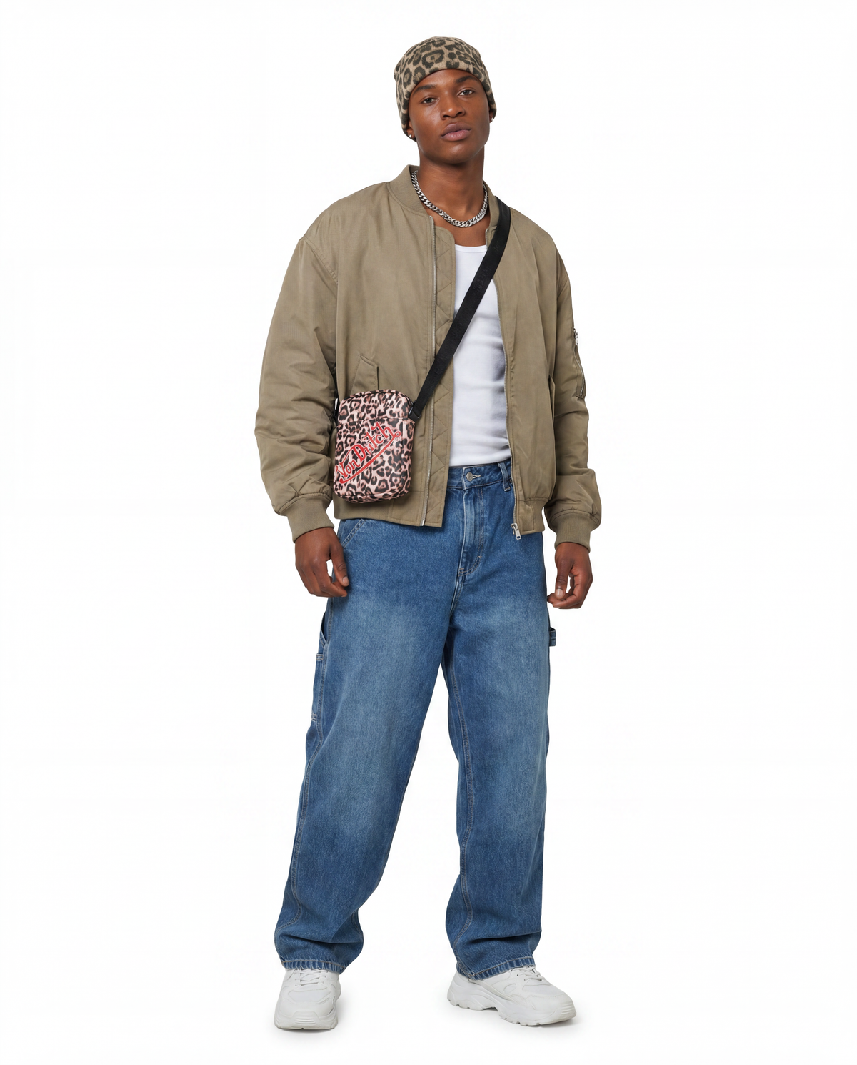 Men's Cheetah Crossbody Bag