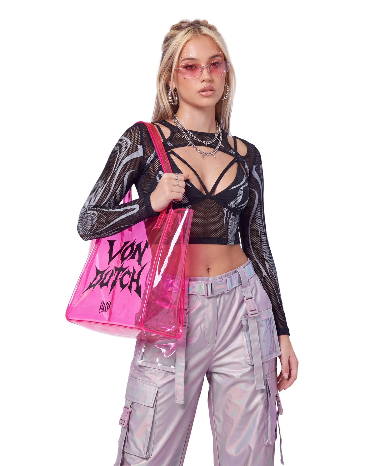 NEON PINK MARKET TOTE