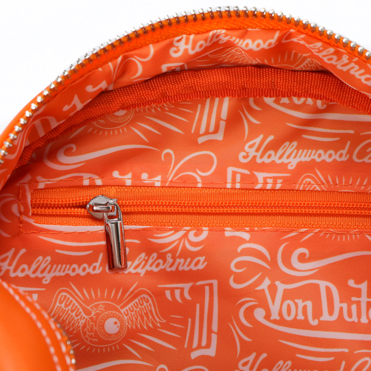 Orange Cow Print Vegan Pony Hair Bowling Bag