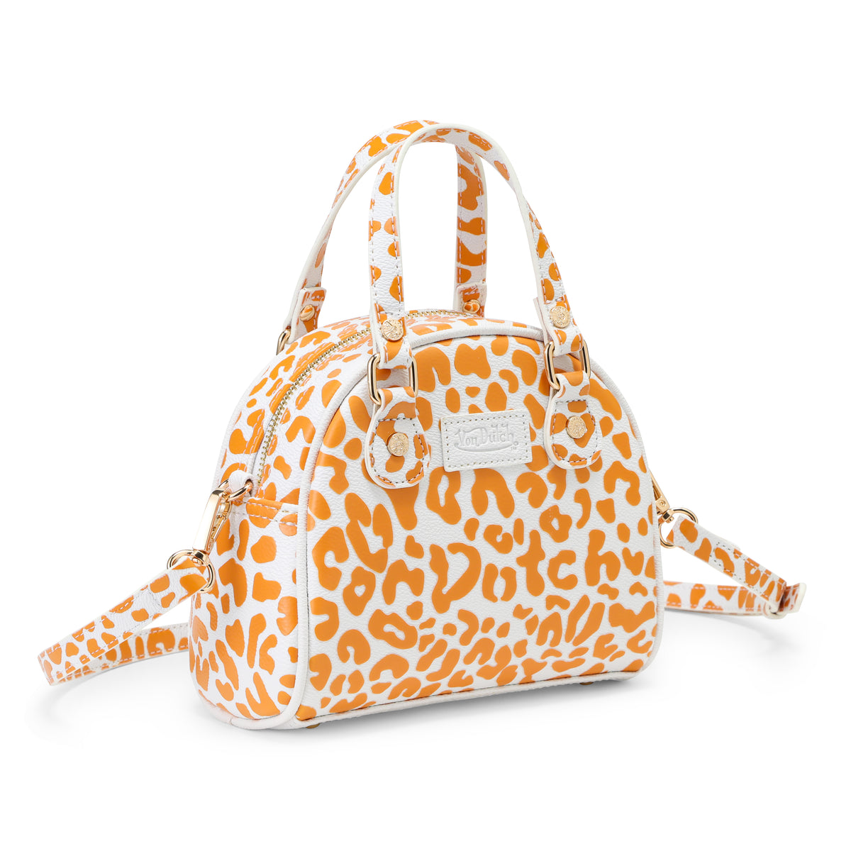 Orange & White Cheetah Bowling Bag