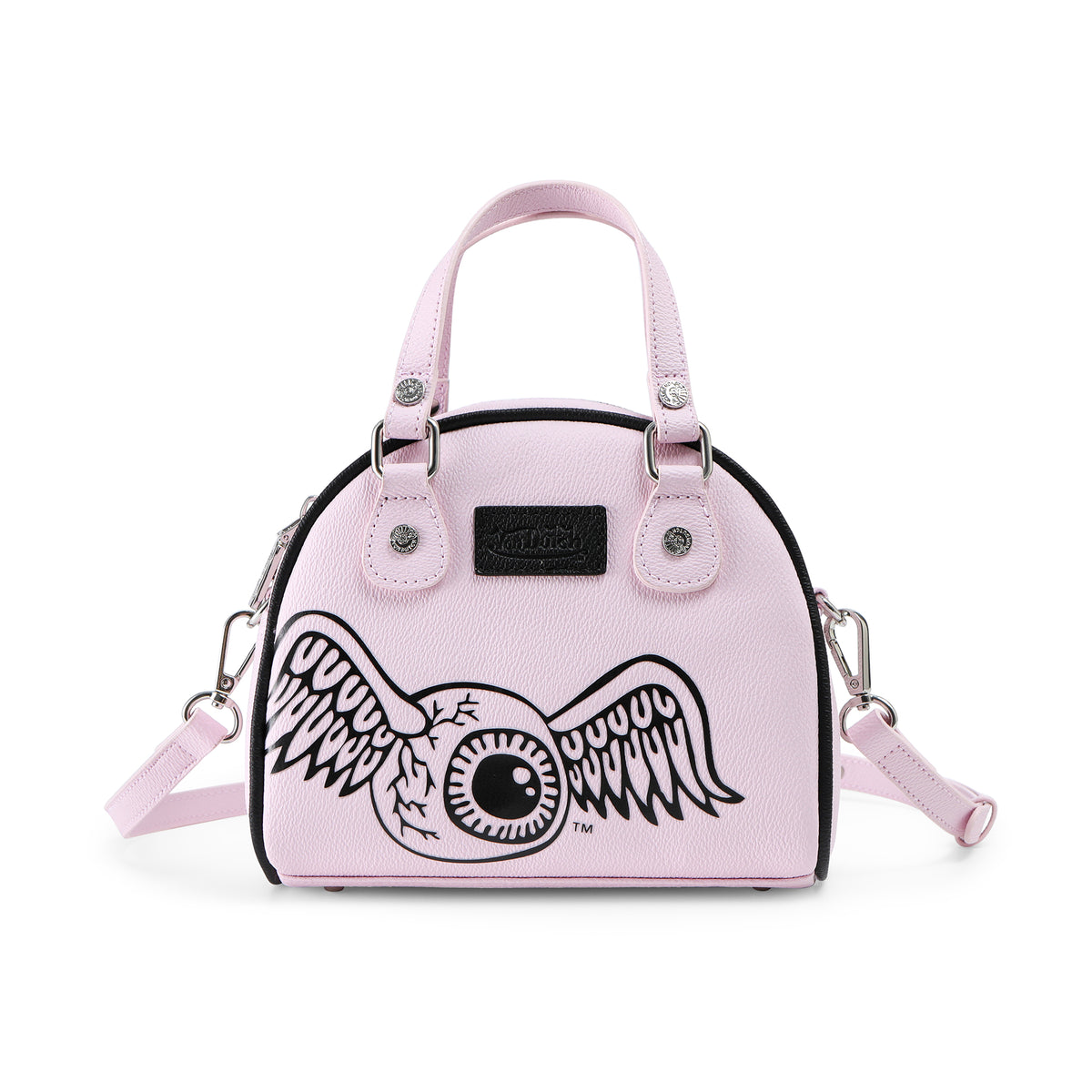 Pink & Black Two-Tone Bowling Bag