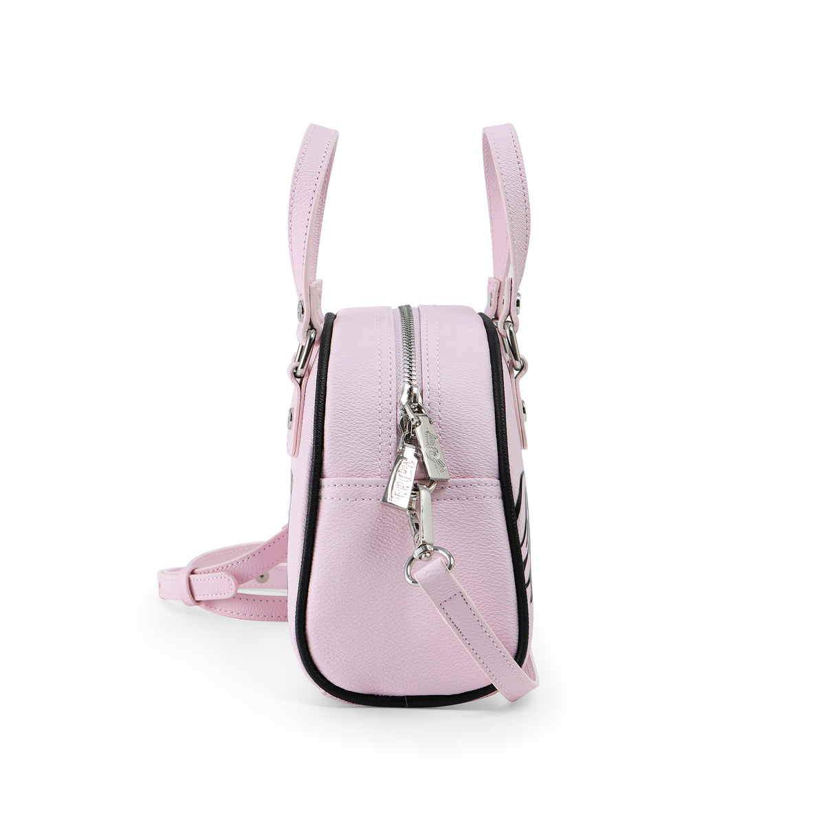Pink & Black Two-Tone Bowling Bag