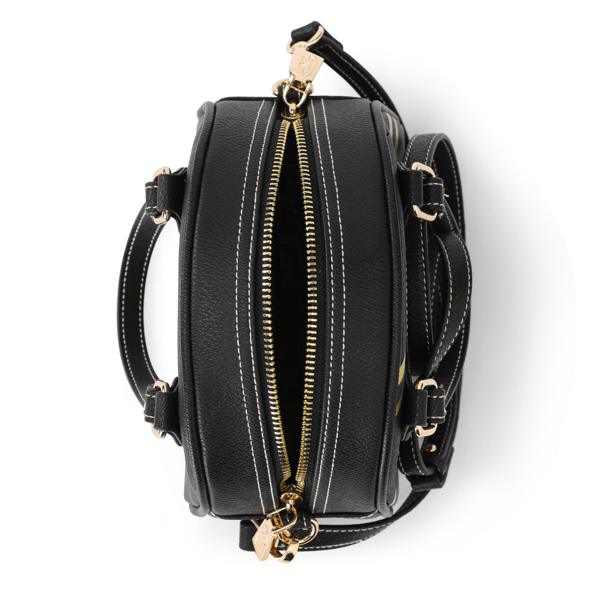 Racing Stripe Black & Gold Bowling Bag