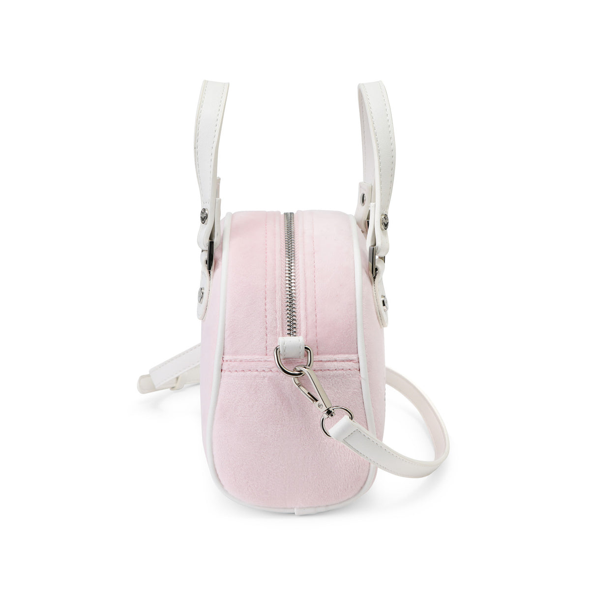 Velour Rhinestone Bowling Bag