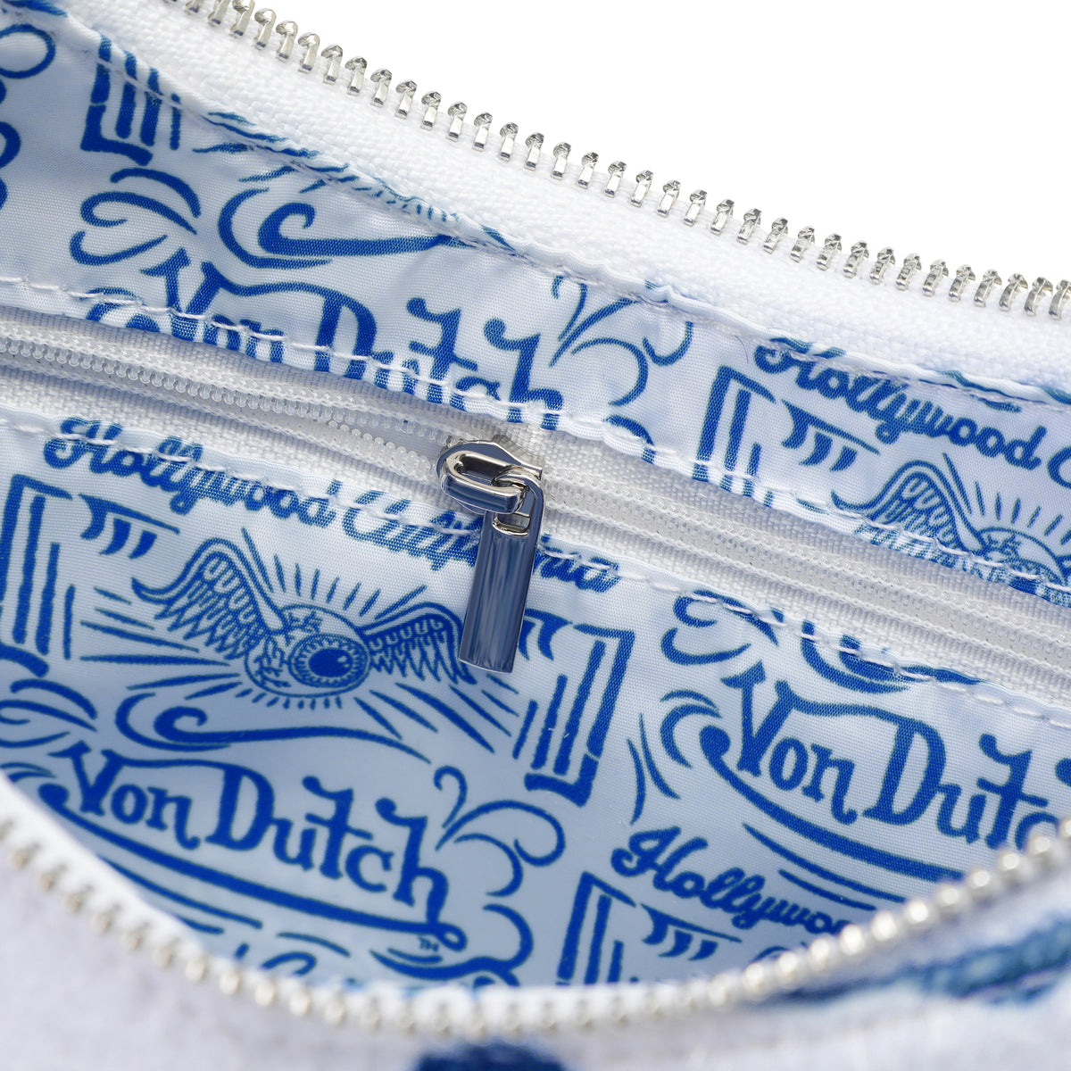 Blue Cow Print Shoulder Bag