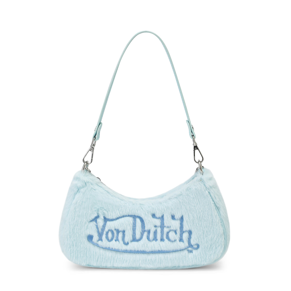 Blue Furry Shoulder Bag