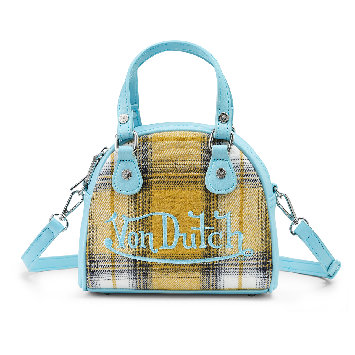 Plaid & Blue Bowling Bag