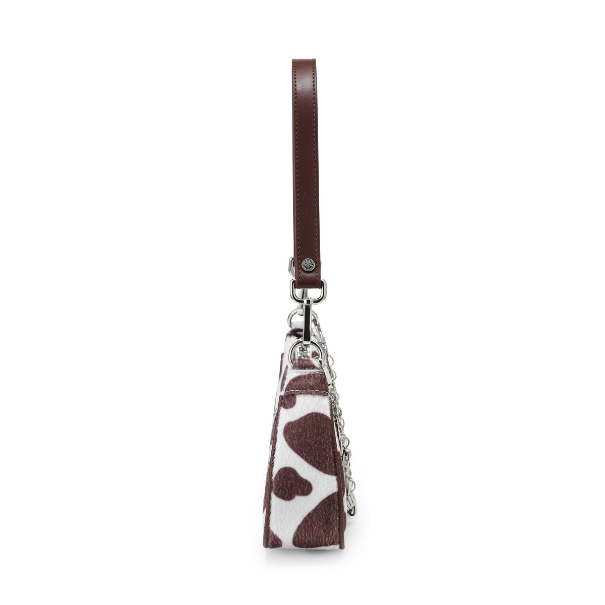Brown Cow Print Shoulder Bag