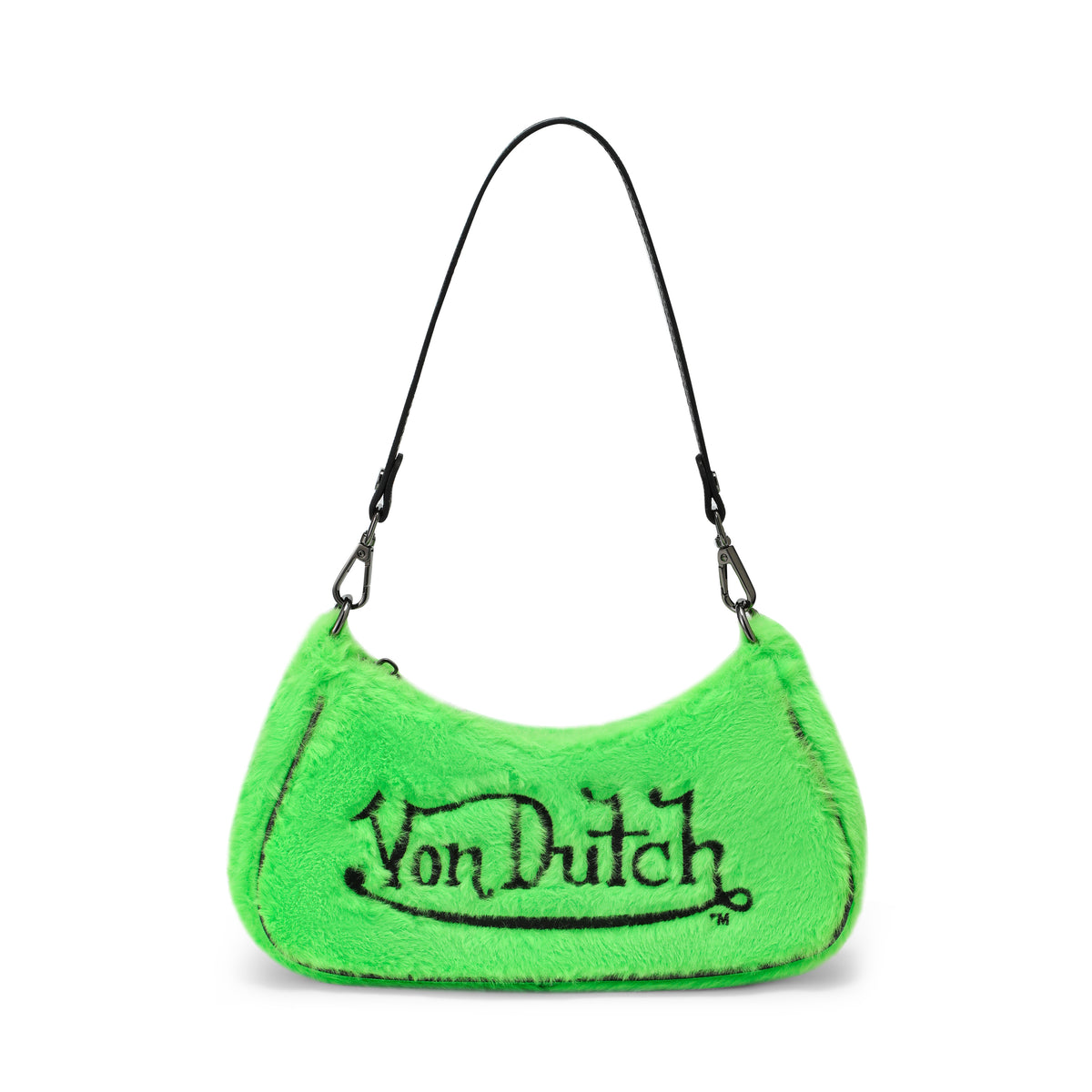 Green Furry Shoulder Bag