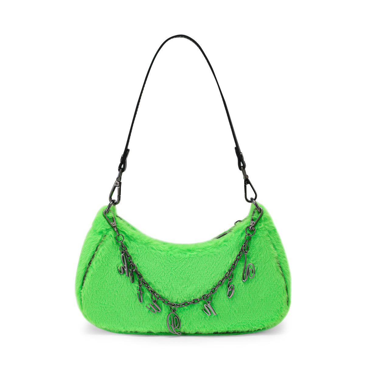 Green Furry Shoulder Bag