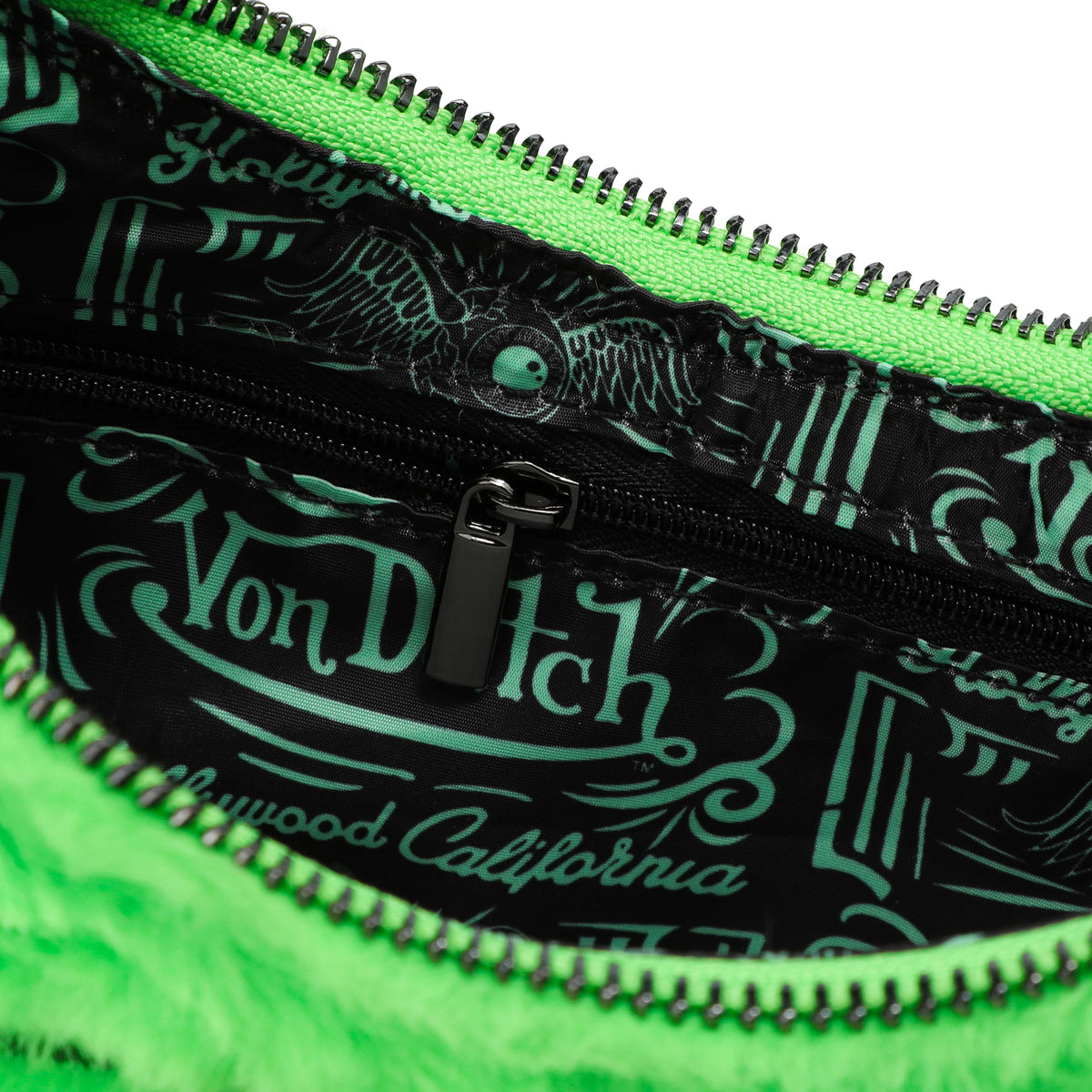 Green Furry Shoulder Bag