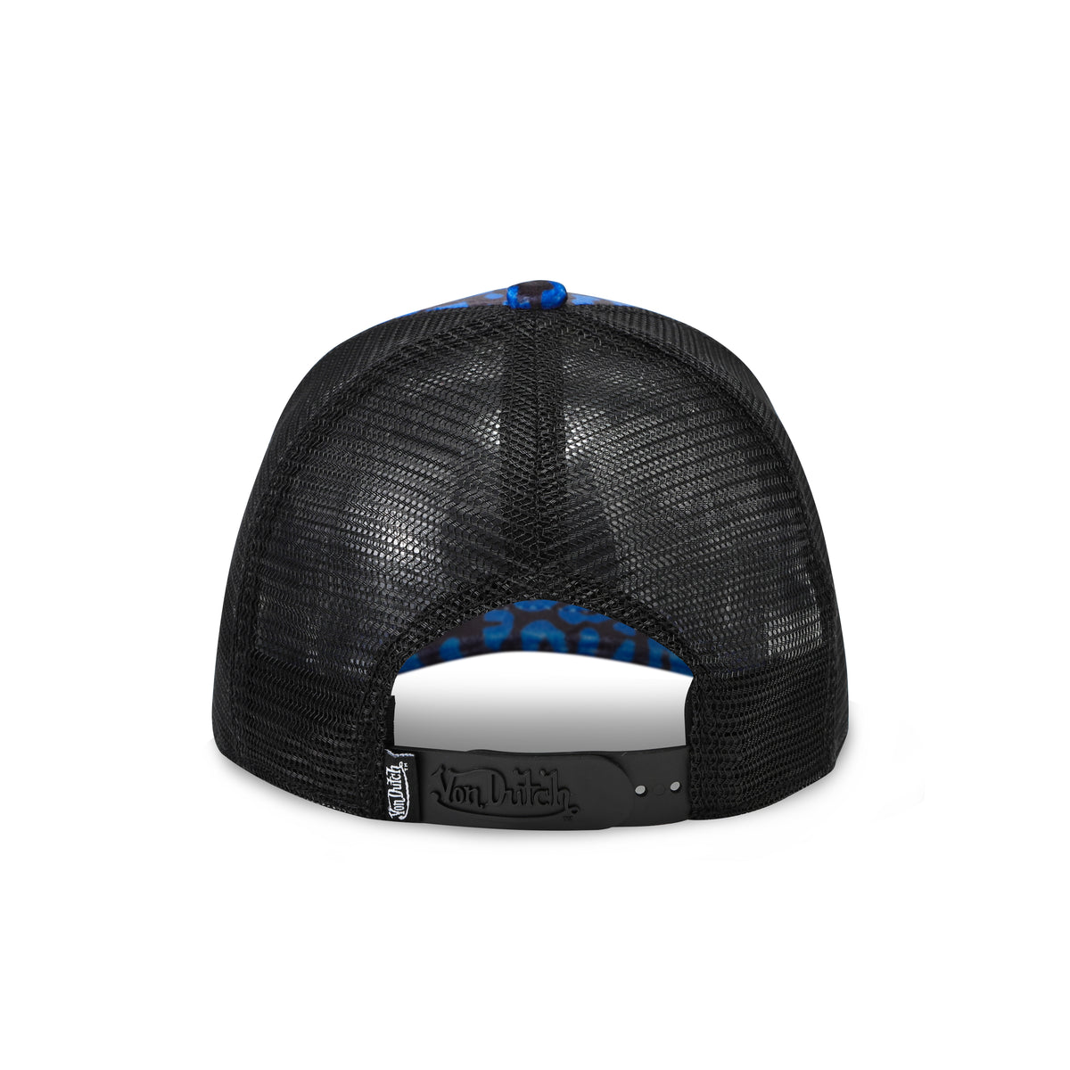 Blue Cheetah Velvet Trucker Hat