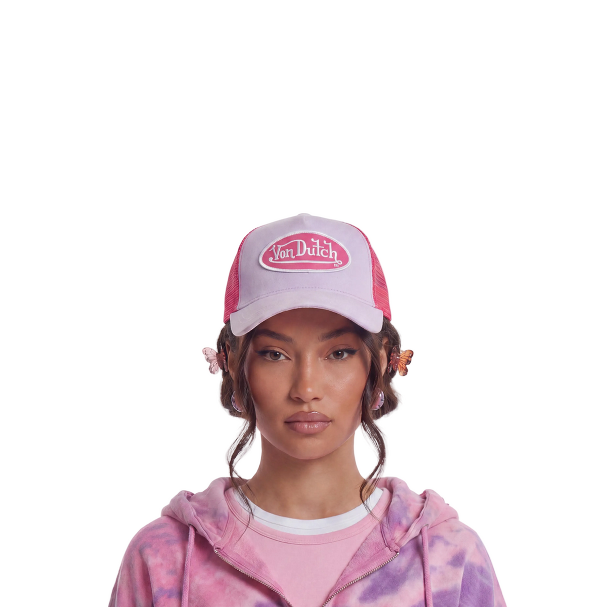 Von Dutch Bubblegum Crush Velvet Trucker Hat
