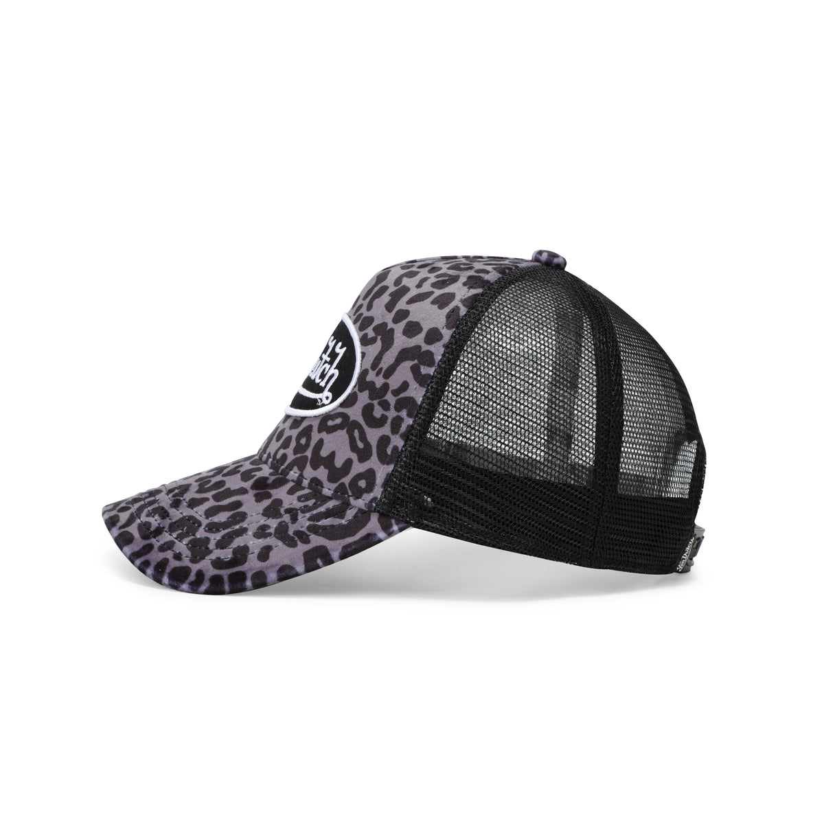 Grey Cheetah Velvet Trucker Hat