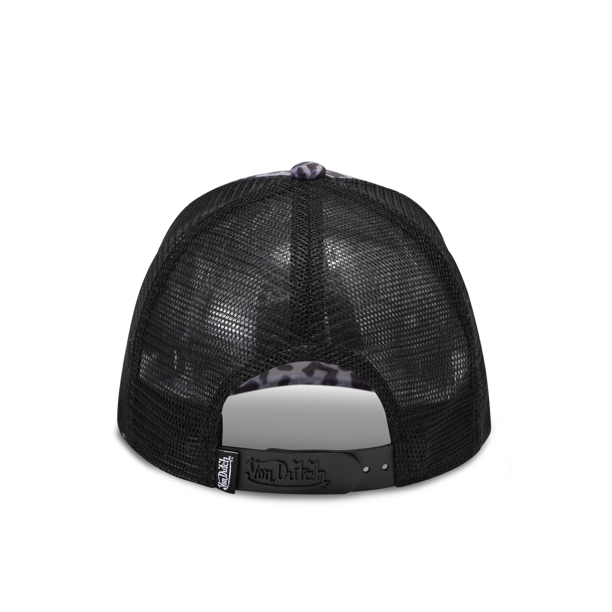 Grey Cheetah Velvet Trucker Hat