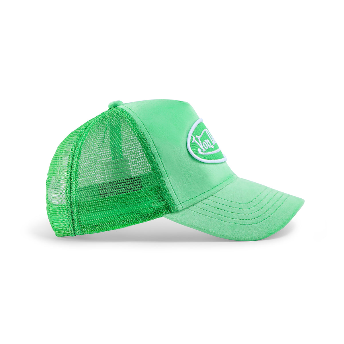 Lime Velvet Trucker Hat
