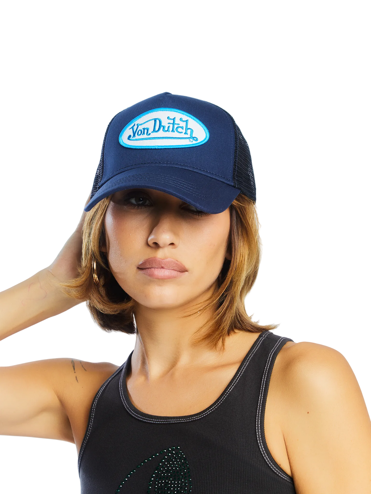 Navy, Blue & White Trucker Hat