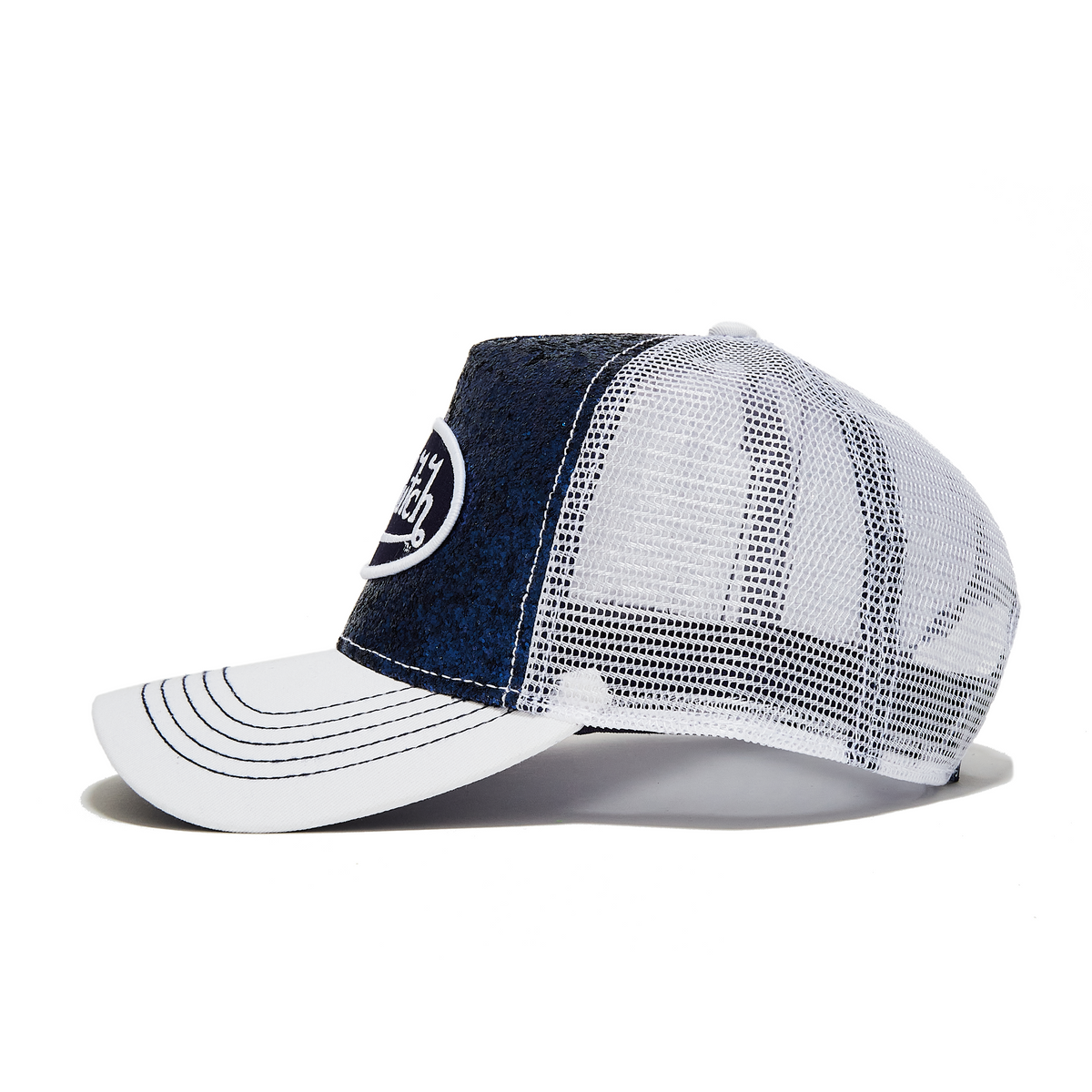 Navy Glitter Trucker