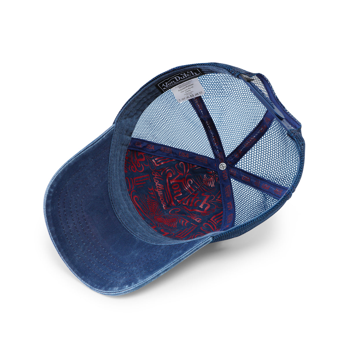 Distressed Denim Navy Trucker Hat