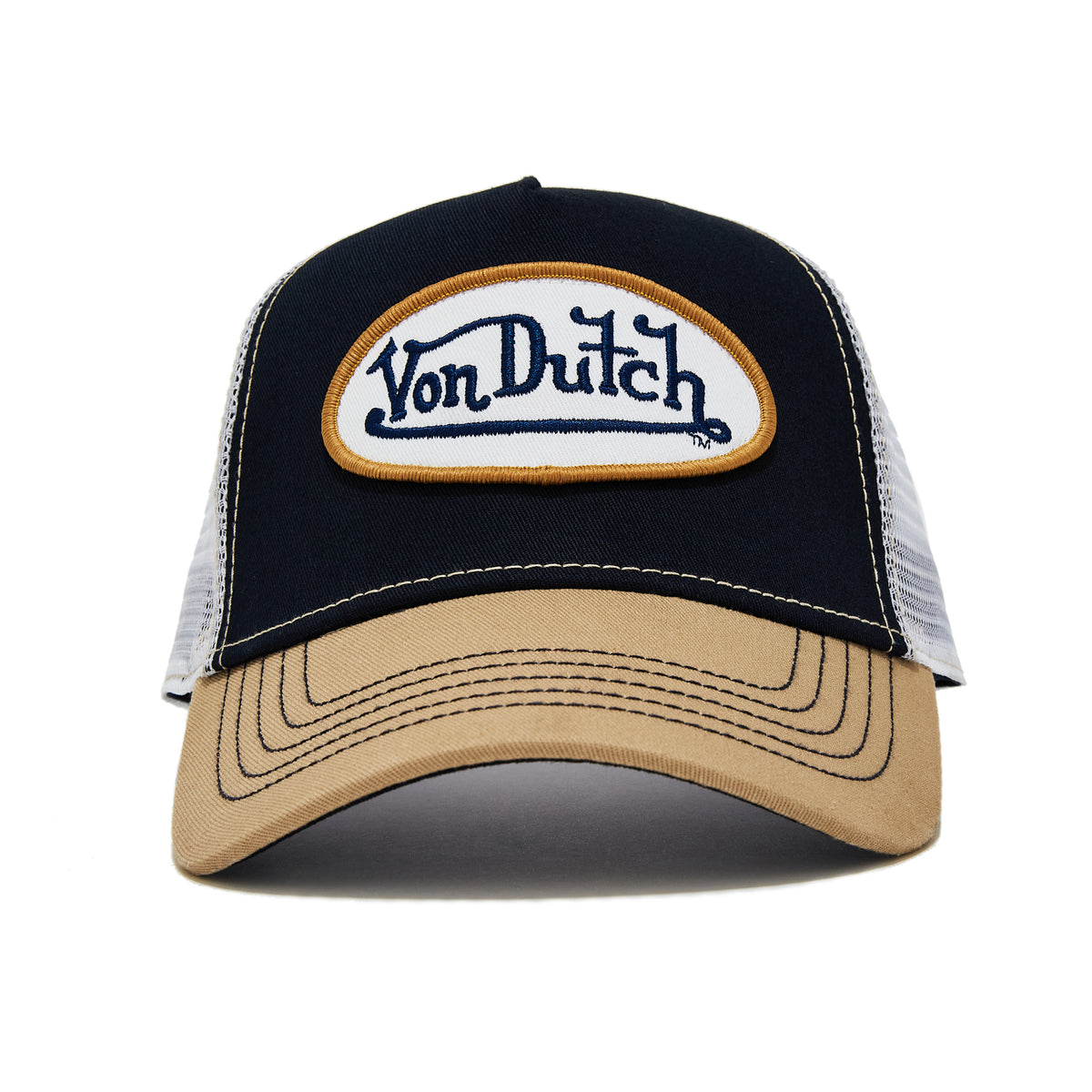 Navy with Tan Trucker Hat