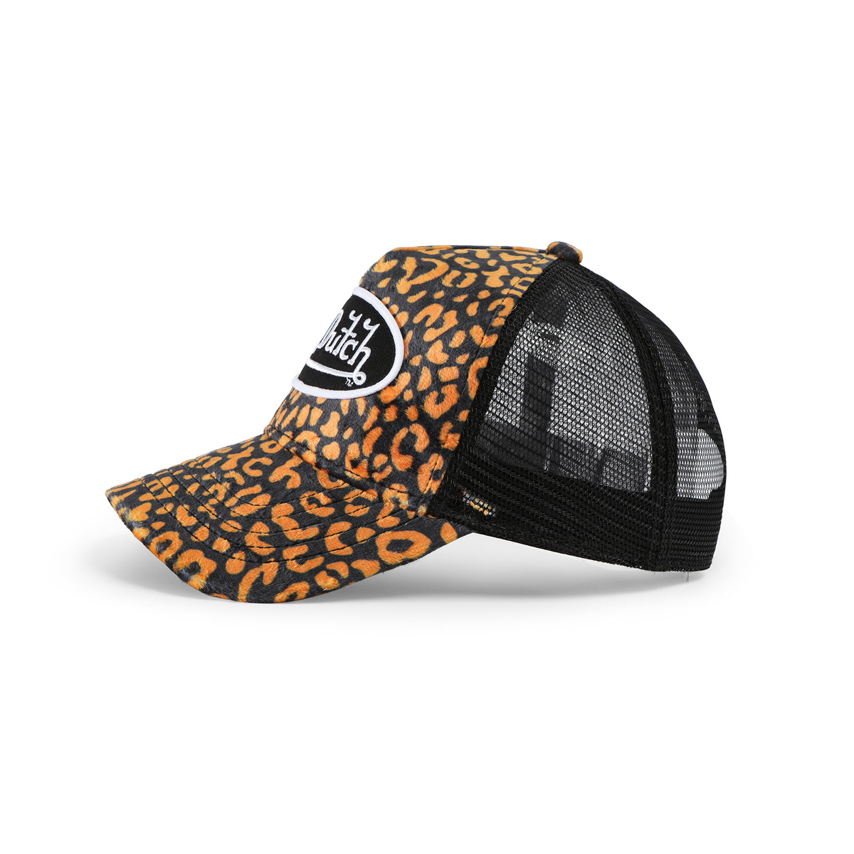 Orange Cheetah Velvet Trucker Hat