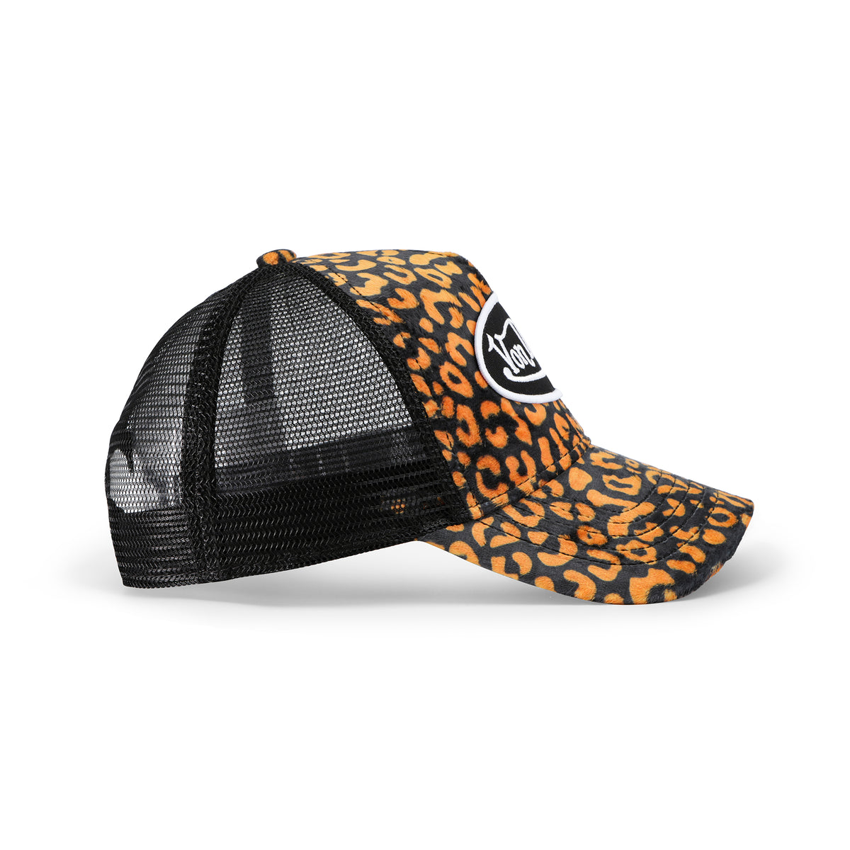 Orange Cheetah Velvet Trucker Hat
