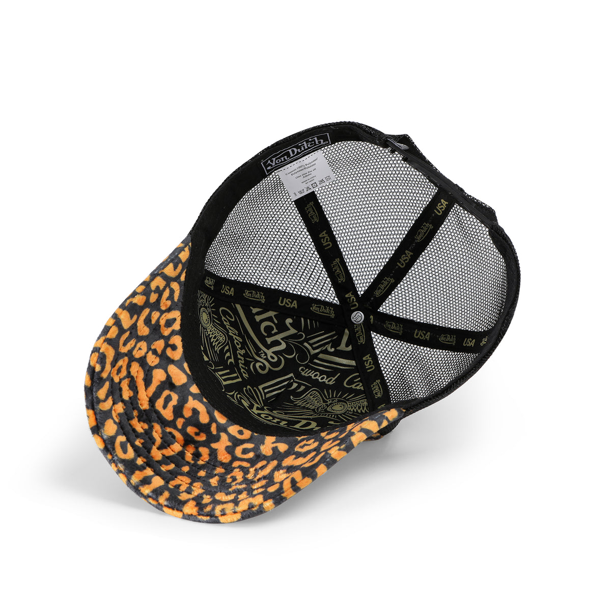 Orange Cheetah Velvet Trucker Hat