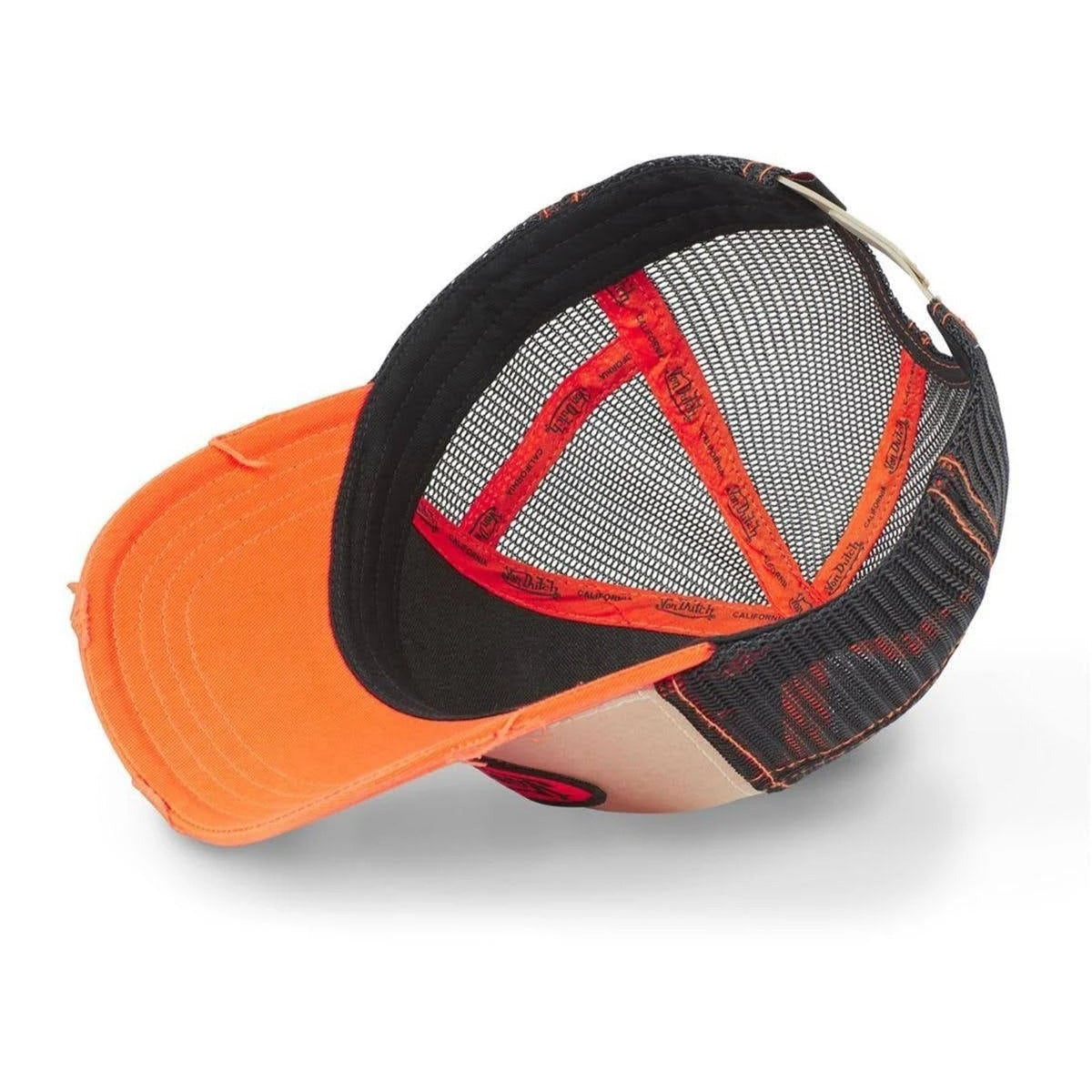 Tan & Orange Classic Distressed Trucker Hat