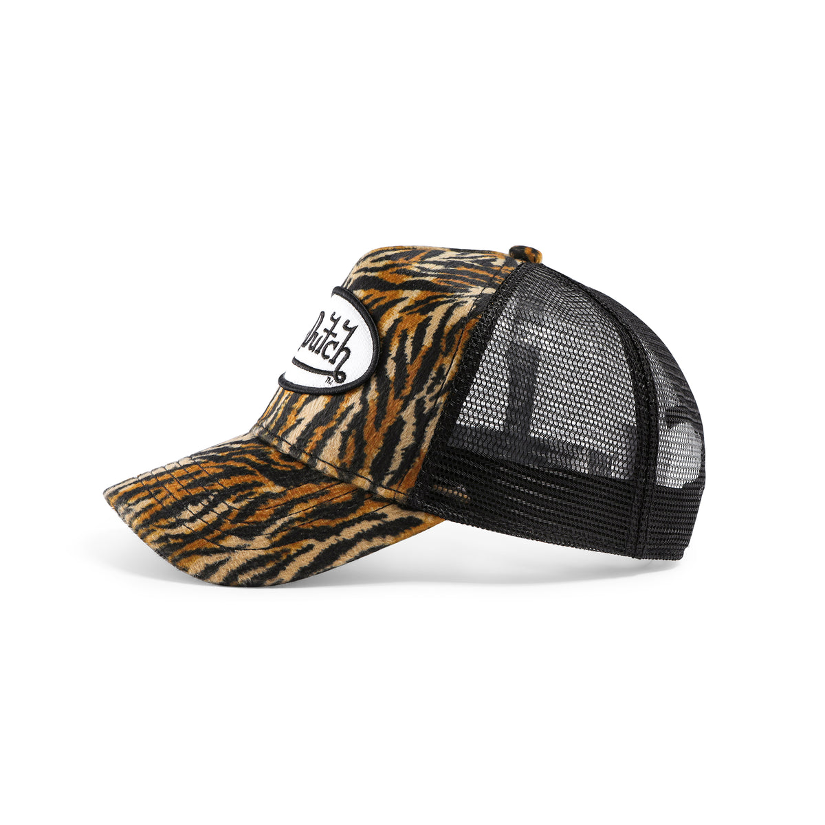 Tiger Stripe Velvet Trucker Hat